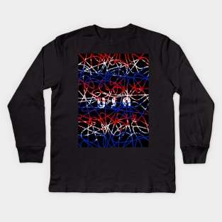 FOURTH Of July Scribble Kids Long Sleeve T-Shirt